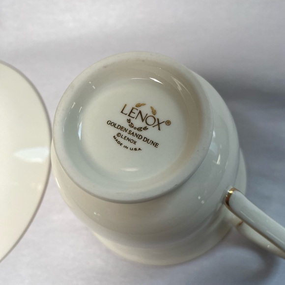 Single Replacement Lenox SAND DUNE Gold Tea Cup & Saucer Brand New - Picture 9 of 9